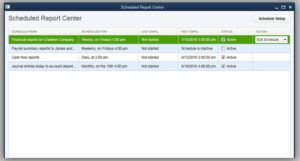 quickbooks desktop 2017 Scheduled reports